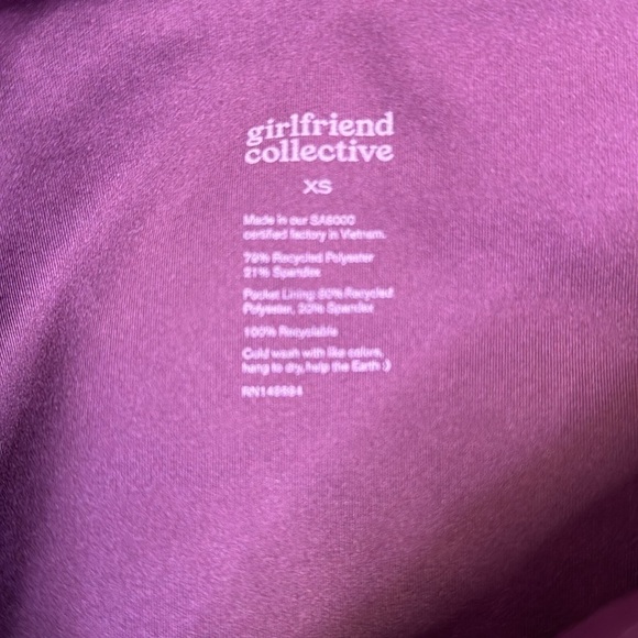 Girlfriend Collective Compressive Pocket Leggings in Plum Size XS - Picture 7 of 7